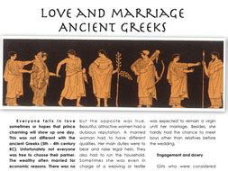 Text love and marriage Ancient Greece | Teaching Resources