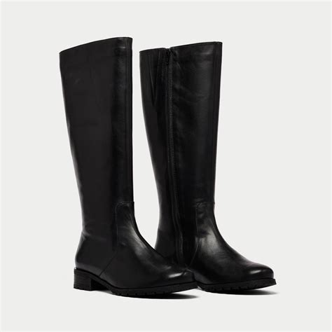 Calla | Bella | Black Leather boots