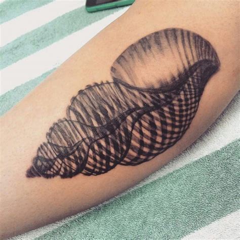 Spiral Shell Tattoo By LlenaLove At Atomic Tattoo | Shell tattoos, Tattoos, Water tattoo