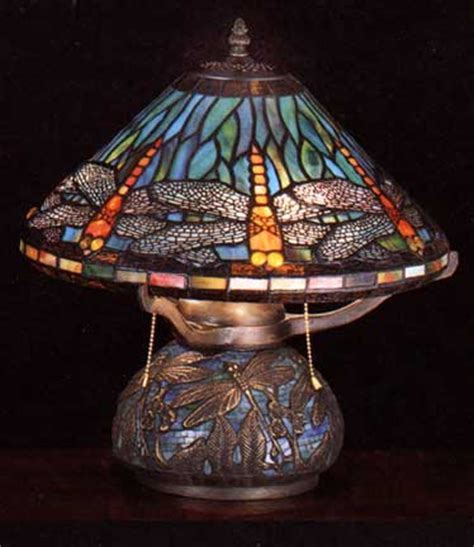 Tiffany Lamps, Dragonfly Shade on Mosaic Base