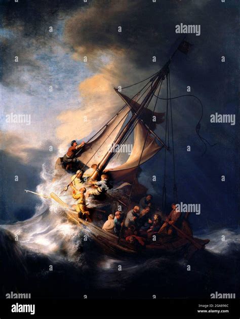 Jesus calms the storm. Rembrandt. Christ in the Storm on the Sea of ...