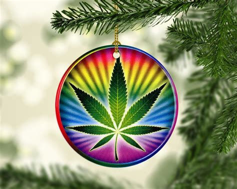 Marijuana Porcelain Pot Leaf Christmas Tree Ornaments - Etsy