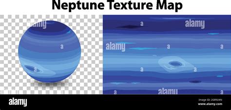 Neptune planet on transparent with Neptune texture map Stock Vector ...