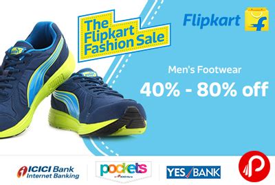 Men's Footwear 40% - 80% off | The Flipkart Fashion Sal