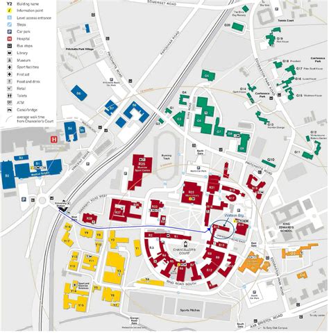 Uni Of Birmingham Campus Map - Island Maps