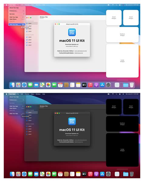 macOS 11 Big Sur Free UI Kit for Sketch - uistore.design