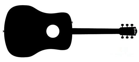 Acoustic Guitar Silhouette Digital Art by Bigalbaloo Stock - Fine Art ...