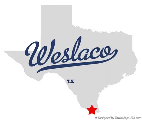 Map of Weslaco, TX, Texas