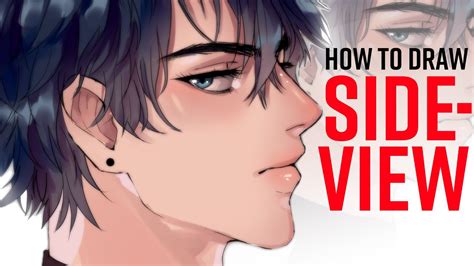 How to Draw SIDE VIEW Anime Face (MALE) - YouTube