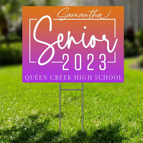 2023 Senior Custom Yard Sign High School Senior Grad - Etsy | Yard signs, Custom yard signs ...