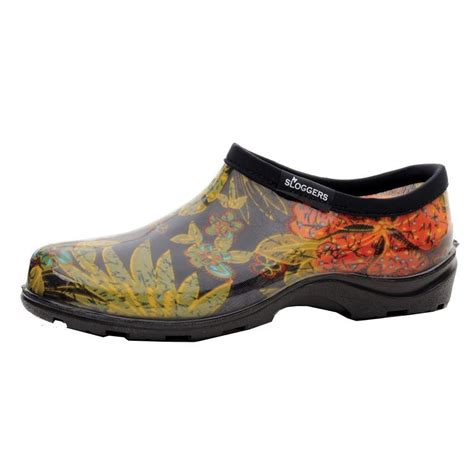 SLOGGERS WOMEN'S GARDEN MIDSUMMER BLACK SIZE 6 STEP-IN WATERPROOF SHOE ...