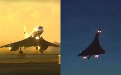 Watch as Concorde goes supersonic with fiery afterburners