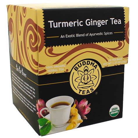 Buy Turmeric Ginger Tea - 18 tea bags Online in Canada | Spectrum Supplements