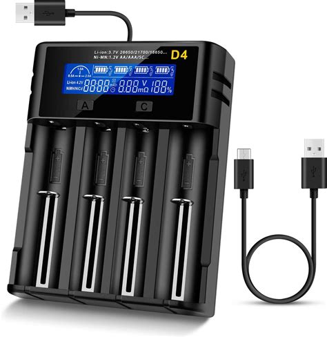 Universal Intelligent Charger,Portable Travelling LCD Smart Display Battery Charger for ...