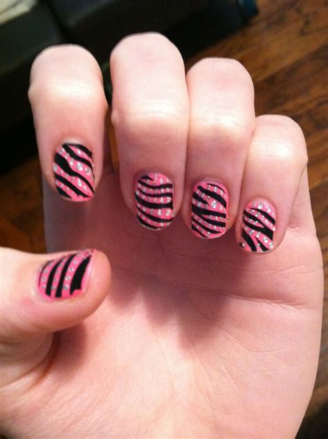 pink zebra nails! | Zebra nails, Pink zebra nails, Nails