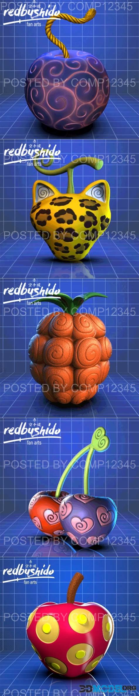 3D Model – Redbushido - Akuma No Mi Pack – Printable