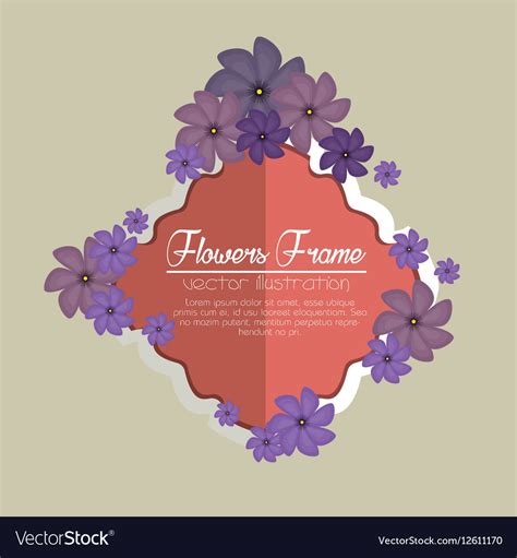 Cute flowers frame background Royalty Free Vector Image