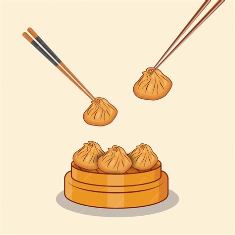 Dim Sum Illustrations Dumpling Set, Premium 3D Asian Food Dim Sum ...