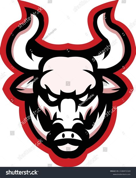 Red Bull Head Mascot Logo Design Stock Vector (Royalty Free) 2186972169 | Shutterstock