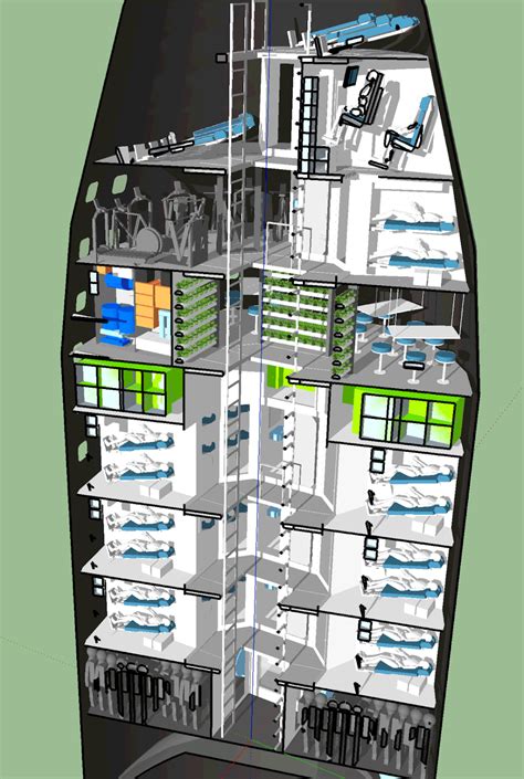 SpaceX Starship interior concept for 100 passengers by Joseph Lantz ...