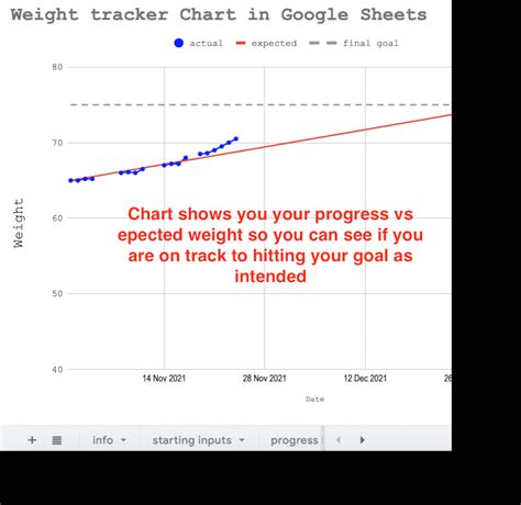 Weight Gain tracking template in Google Sheets — AnalyticsHacker