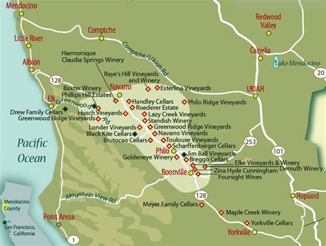 Wine Maps: Anderson Valley California