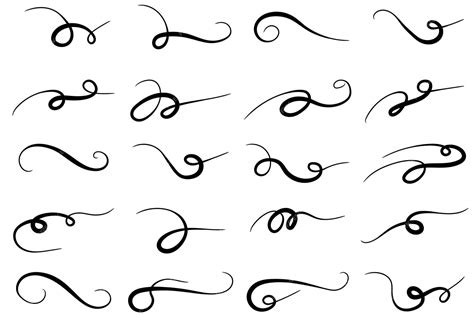 Free Vector | Set of hand drawn flourish elements