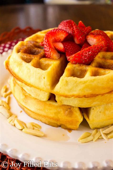 Easy Flourless Almond Low Carb Waffles - Joy Filled Eats