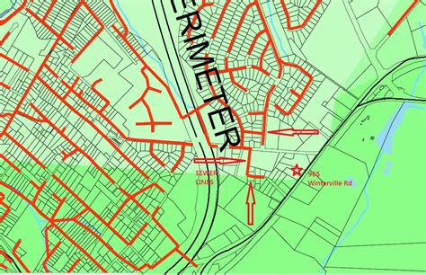 LAbeled Sewer map aerial – Whitworth Land Corporation