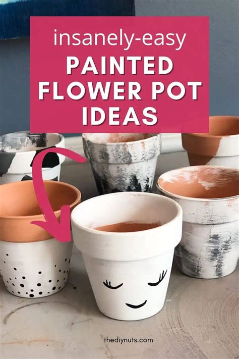 Easy Painted Flower Pot Design Ideas - The DIY Nuts