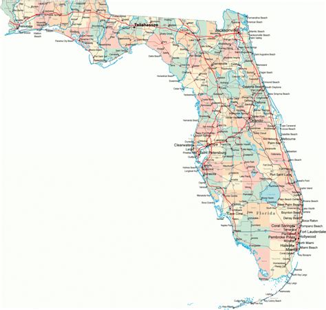 United States Map Orlando Florida New Detailed Map Florida Cities ...