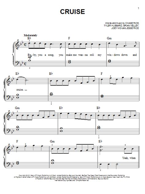 Florida Georgia Line "Cruise" Sheet Music & Chords | Download 2-Page Printable Tuba Solo PDF SKU ...