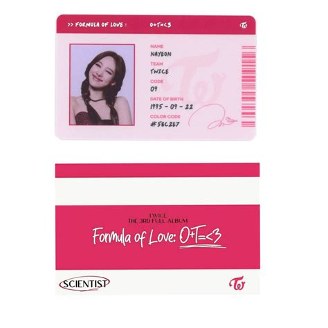 Twice Nayeon Id photocard | Photocard, Nayeon, Photo cards