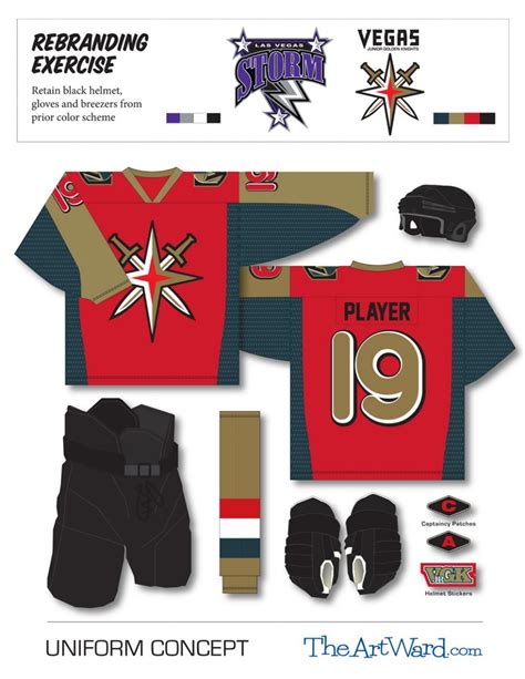 Vegas Junior Golden Knights Jersey Concept - SinBin.vegas