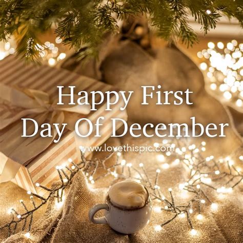 Glowing Light Happy First Day Of December | December quotes, December ...