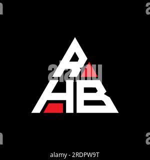 RHB triangle letter logo design with triangle shape. RHB triangle logo ...