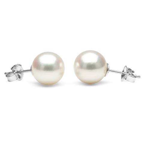 Hanadama Akoya Pearl Stud Earrings, Sizes 7.5-9.5m