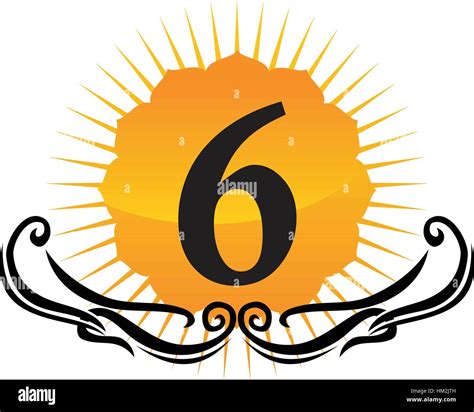 Modern Logo Number 6 Stock Vector Image & Art - Alamy