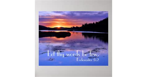 Let Thy Words Be Few Poster | Zazzle