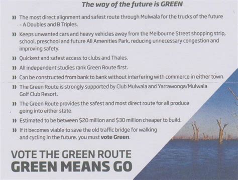 Yarrawonga-Mulwala bridge green route supporter tactics questioned in Federation Council survey ...