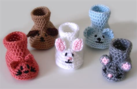 Crochet Spot » Blog Archive » Crochet Pattern: Animal Baby Booties - Crochet Patterns, Tutorials ...