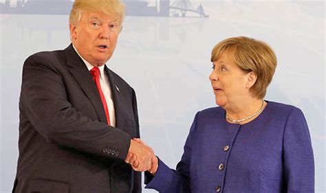 G20 mind games - Merkel STARTLED as Trump deploys famous handshake ahead of talks | World | News ...