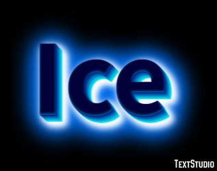 Ice Text Effect and Logo Design Word