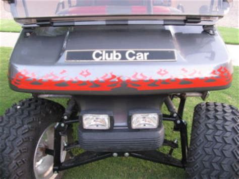 HawksDecals : GOLF Cart Kart Flames Graphics Decal CLUBS