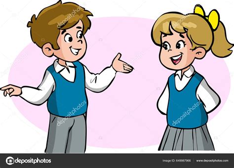 Standing Speaking Students Cartoon Vector Stock Vector by ©serkanavci ...