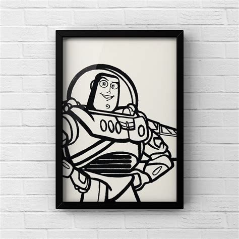 Toy Story Buzz Lightyear Painting Drawing Wall Art Home - Etsy