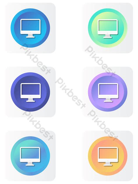 Cartoon Computer Icon Free Illustration PNG Images | AI Free Download ...