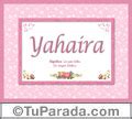 Yahaira - Significado de Yahaira