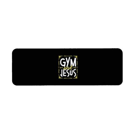 Gym and Jesus Gym Fitness Lifting Weights Body Bui Label | Zazzle