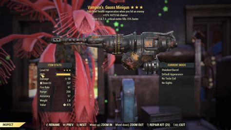 Gauss Minigun, first time build, very pleased : fo76